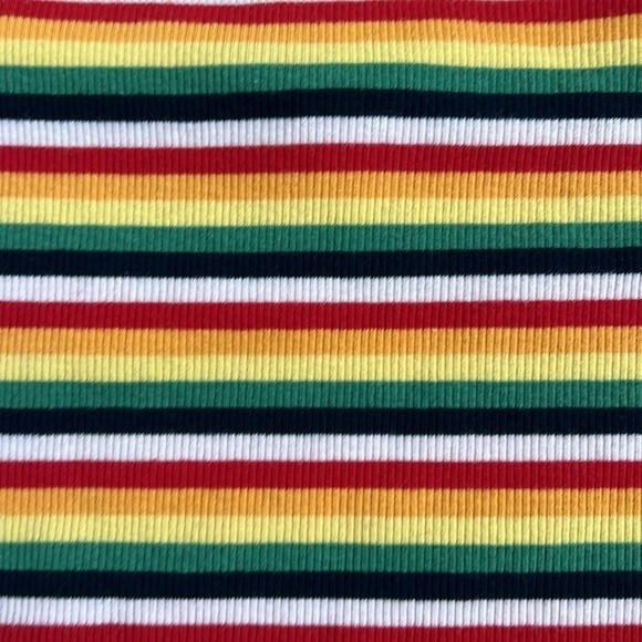 American Eagle Outfitters Size Medium M Rainbow Striped Tube Top Cropped - Picture 2 of 5